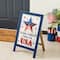 Glitzhome® 24" Patriotic Stars & Stripes Easel Porch Décor